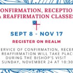Confirmation, Reception & Reaffirmation Classes Begin September 8th Thumbnail