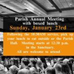 Annual Meeting-Sunday, 1/23/22 at 12:30 p.m. in the church. Thumbnail