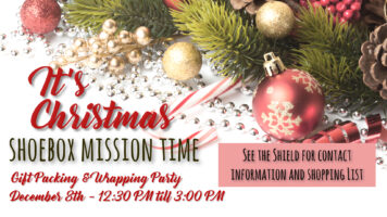 Christmas Shoebox Mission – Gift Packing and Wrapping Party on December 8th at 12:30 PM Featured Image